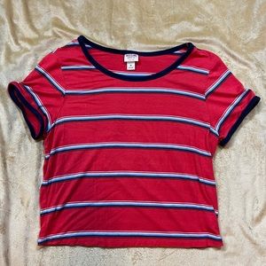 Striped crop t-shirt